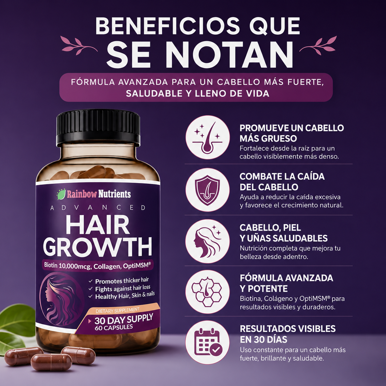 HAIR GROWTH - Tratamiento Capilar 60 caps