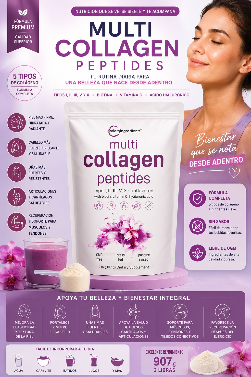 MULTI COLLAGEN PEPTIDES 450 gr | Bienestar desde adentro.