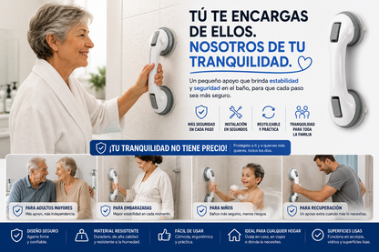 Manilla de Seguridad para Baño Premium | Más Estabilidad y Tranquilidad para tu Familia