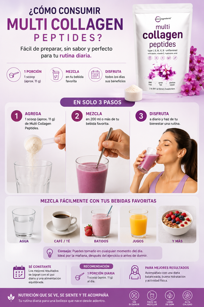 MULTI COLLAGEN PEPTIDES 450 gr | Bienestar desde adentro.