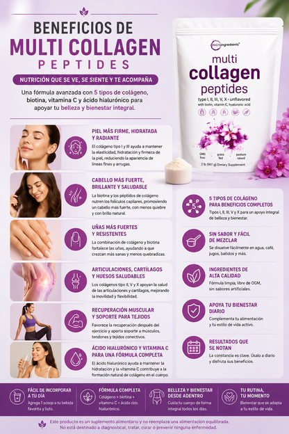 MULTI COLLAGEN PEPTIDES 450 gr | Bienestar desde adentro.